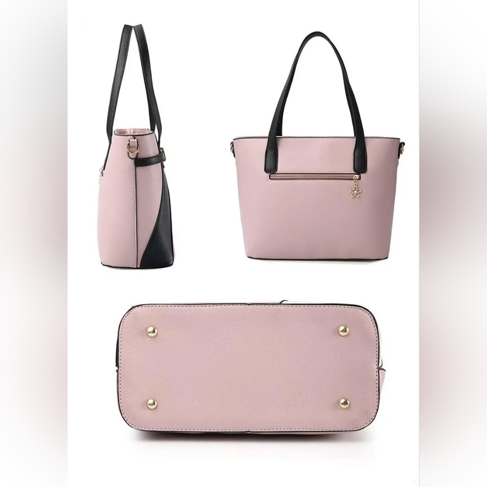 Abstract Colorblock Tote/Shoulder Bag - Picture 16 of 16